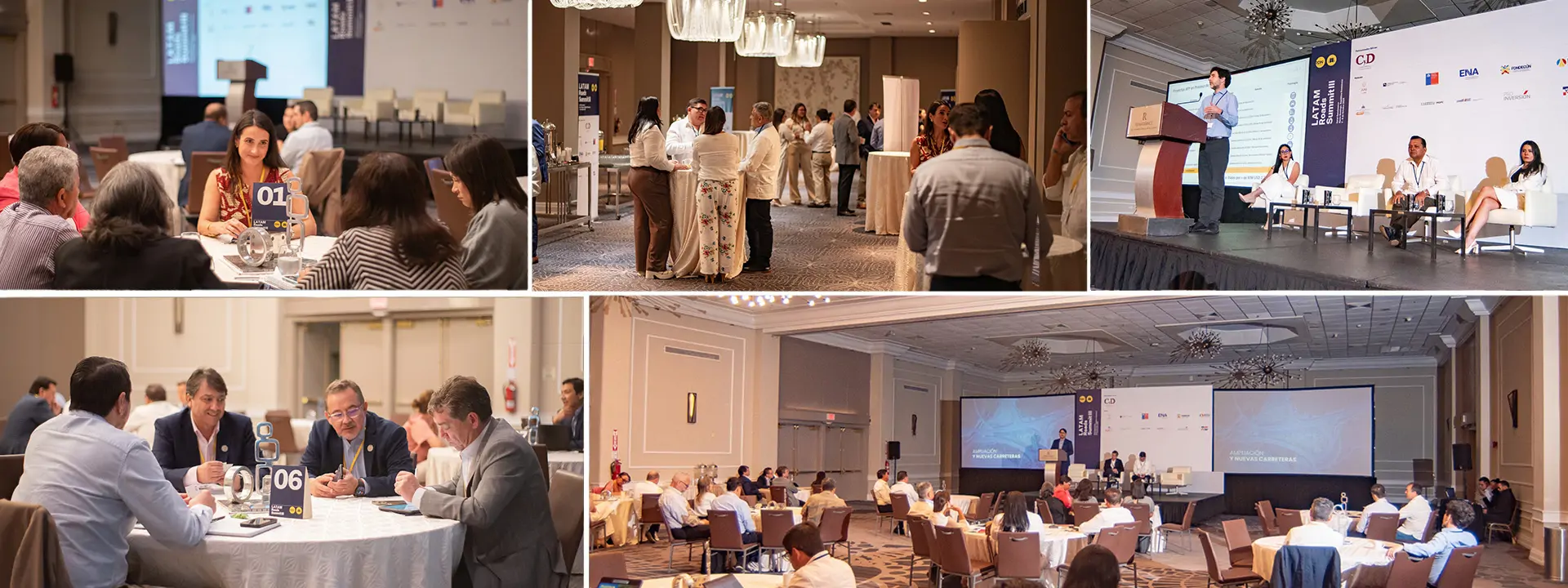 a collage of photos taken from latam airport summit